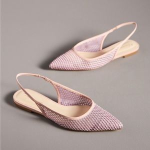 Anthropologie Mesh Slingback Flats Size 7 NWT